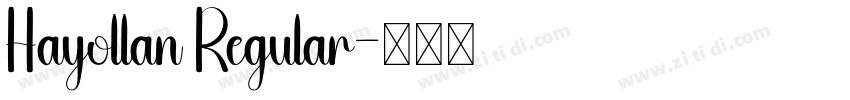 Hayollan Regular字体转换